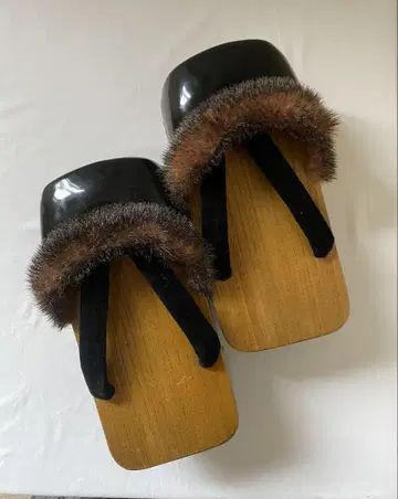 쇼와 레트로 남성용 일본 나막신 앤티크
