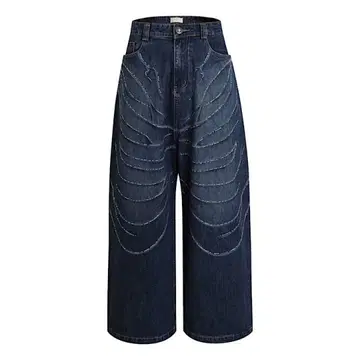 새상품 DND4des RHINESTONE HIGH BAGGY JEANS