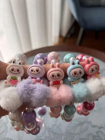 라부부 Labubu 키링 캐릭터 스트랩 5개 세트