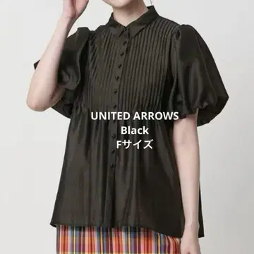 UNITEDARROWS 실키 핀턱 숏 슬리브 블라우스