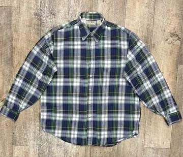 90'S LL Bean 플란넬 긴팔 셔츠 체크 무늬 USA제