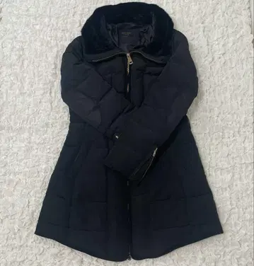ZARA 블랙 다운 롱 코트
