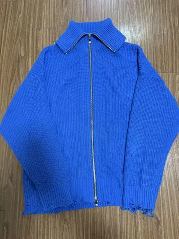 MAISONSPECIAL 드라이버즈 니트 사이즈 01 파랑