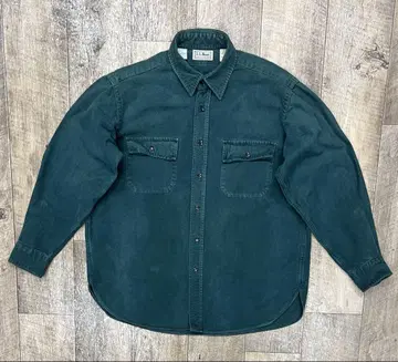 90'S LL Bean 샤모아크로스 셔츠 다크 그린 USA제