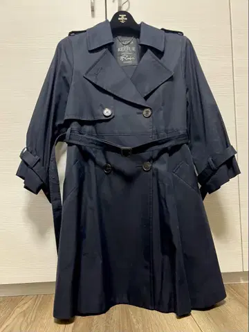 [리화] 메종드리파 숏 드레스 트렌치 네이비