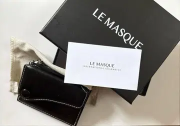 LE MASQUE 도트 키링 지퍼 코인 케이스 [블랙]