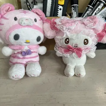 마이멜로디 산리오 핑크 스트라이프 봉제 인형