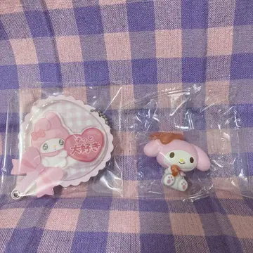 마이멜로디 아크릴 참 부채 가챠 캡슐 토이 잼제리