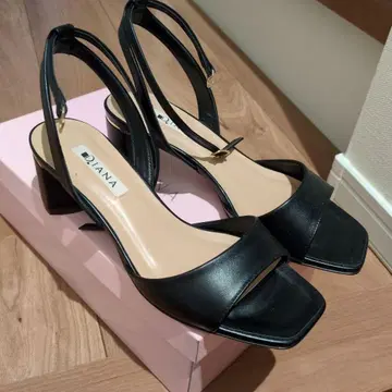 DIANA 블랙 샌들 24cm