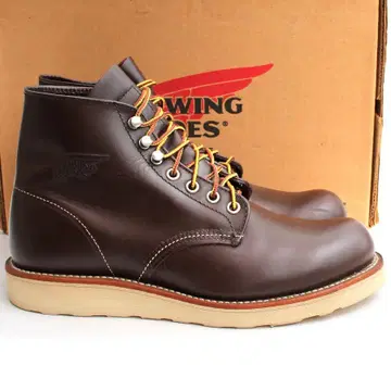 고품질 Red Wing 8134 워크 부츠 초콜릿 크롬 라운드