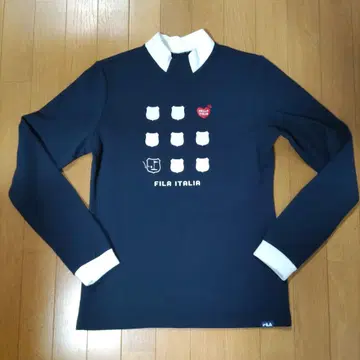 FILA 네이비 긴팔 속기모 셔츠