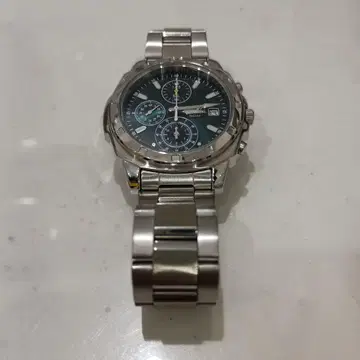 SEIKO 크로노그래프 손목시계 실버