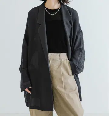 어반 리서치 메쉬 자켓 차콜 그레이 택 포함 테일러드
