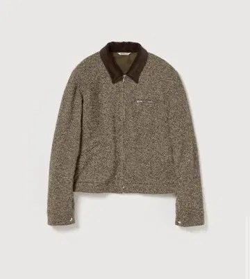 AURALEE HOMESPUN TWEED ZIP BLOUSON 사이즈 3