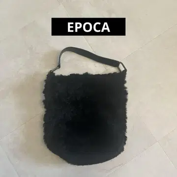 [새상품급] 에포카 블랙 퍼 핸드백 가죽 파티 백 숄더