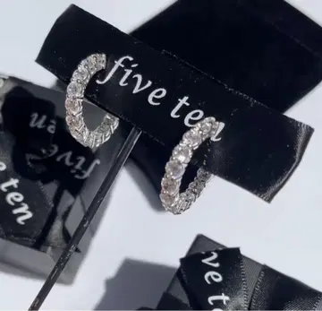 파이브 텐 실버 925 하이 카본 다이아몬드 귀걸이