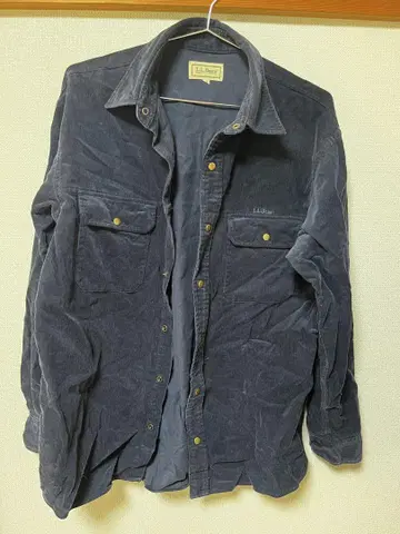 L.L.Bean 네이비 코듀로이 긴팔 셔츠