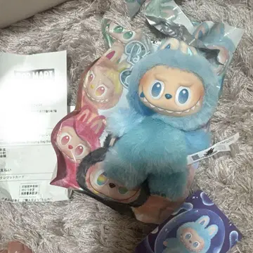 POP MART 봉제 인형 파랑 보라색 2개 세트
