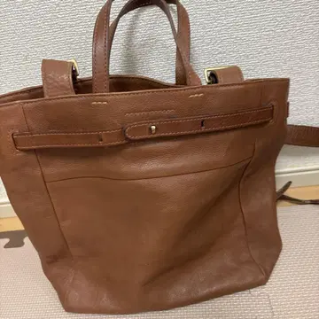 겐텐 브라운 가죽 백팩