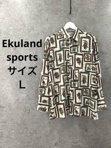 EKUland sports/ L/ 유럽 귀족 문장풍 디자인 올 패턴 셔츠