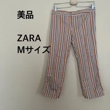 [ 새상품급 ] ZARA/여성용/팬츠/패턴/화려한/오렌지 계열