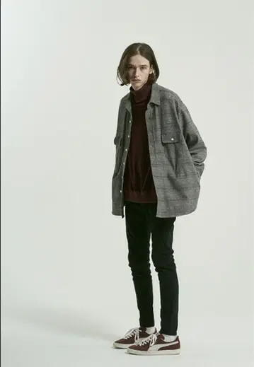 VICTIM GLENCHECK BIG SHIRTS D.GRY glamb