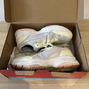 PUMA Cilica Lace Jr 22.5cm 화이트/핑크
