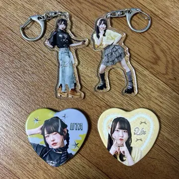 큐루링 해봐 시마무라 우타 spinns 콜라보 캔뱃지 아크링 키링