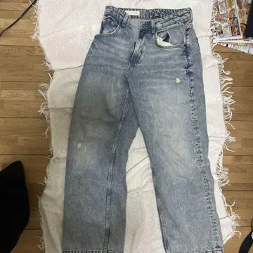 ZARA 배기 데님 38