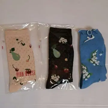 PINK HOUSE 삭스 3세트 후르츠 꽃무늬 은방울꽃