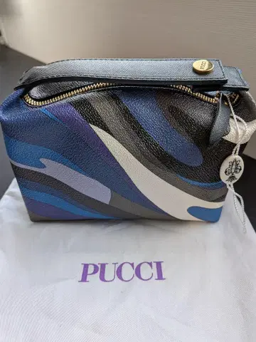 PUCCI 가죽 파우치 물결 무늬