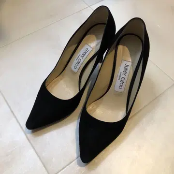 JIMMY CHOO 블랙 스웨이드 하이힐 36