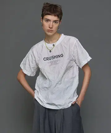 MAISON SPECIAL CRUSHING Washer 티셔츠 화이트