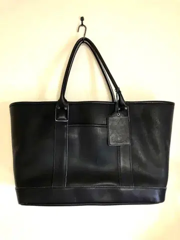 TRION 트라이온 대형 가죽 토트백 블랙