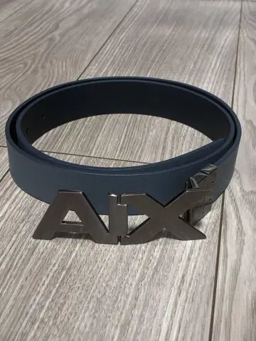 AX 아르마니 익스체인지 벨트 로고 버클 블루 계열