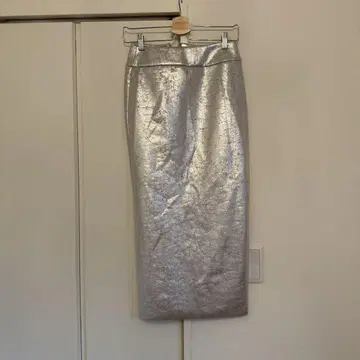ZARA 실버 타이트 롱 스커트