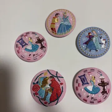 디즈니 프린세스 캔뱃지 5개 세트
