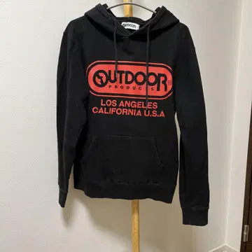 OUTDOOR 블랙 후드티 L