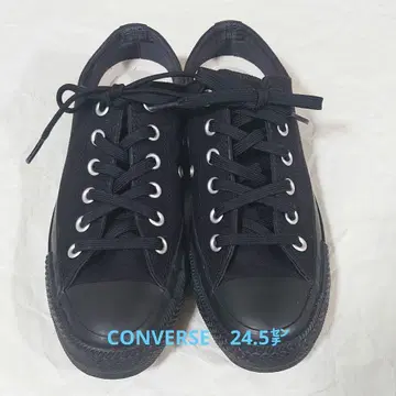 컨버스 블랙 캔버스 스니커즈