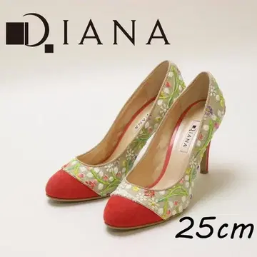 B7722 DIANA 다이애나 스웨이드 자수 라운드토 펌프스 25
