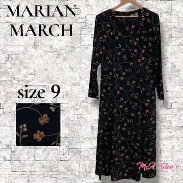 [하자품] MARIAN MARCH 꽃무늬 롱 원피스 일본제 M