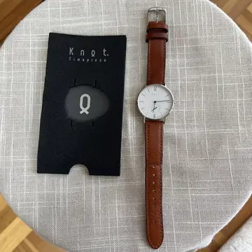 Knot 아날로그 손목시계 화이트/브라운
