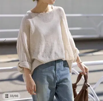 택 포함 미사용 새상품 워셔블 뉴앙스 와이드 풀오버