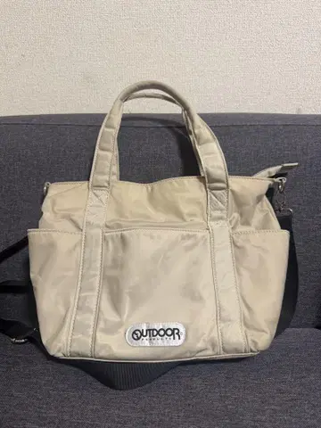 OUTDOOR 베이지 나일론 숄더백