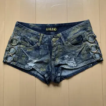 GALEO 데님 숏팬츠 금속 링 포함