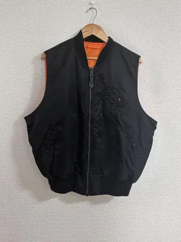 ALPHA INDUSTRIES 플라이트 베스트 L 블랙/오렌지