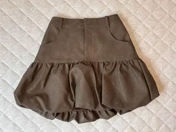 모듬 절개 벌룬 미니 스커트