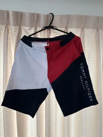 TOMMY HILFIGER 타미힐피거 하프 팬츠 레드 네이비