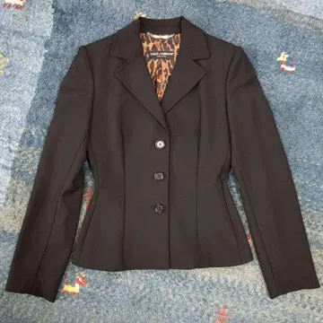 D & G 테일러드 자켓 허리 쉐이프 3 버튼 블랙