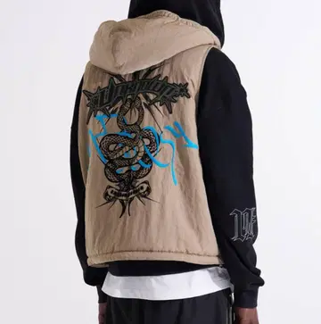 미사용 4.9만 UNKNOWN 언노운 런던 충전솜 후드 베스트 S